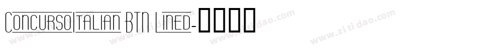 ConcursoItalian BTN Lined字体转换